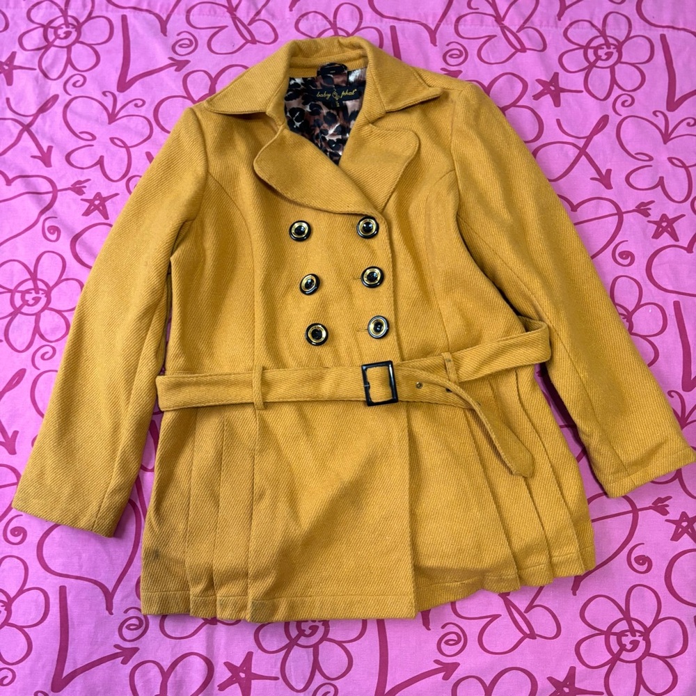 Babyphat 2000s vintage mustard  coat